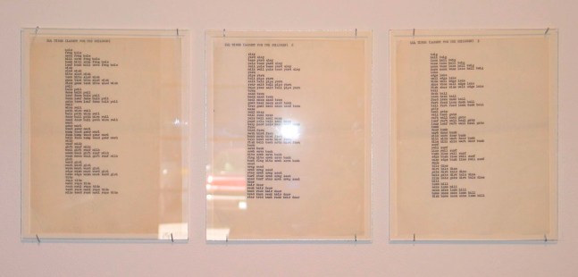 Carl Andre "144 Times (Lament for the Children)" 1965 Carbon copy 8 1/2 x 11 in.