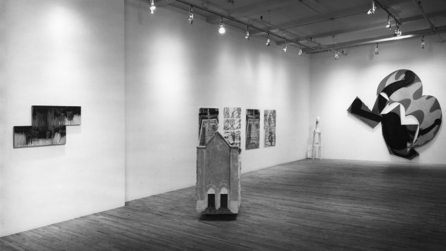 Installation view, Changing Group Exhibition, 155 Wooster Street, New York, January 14 - February 20, 1982. Photo: Geoffrey Clements.