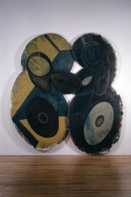 Elizabeth Murray &quot;Table Turning&quot; 1982-83 Oil on 2 canvases 106 1/4&quot; x 100 1/2&quot;