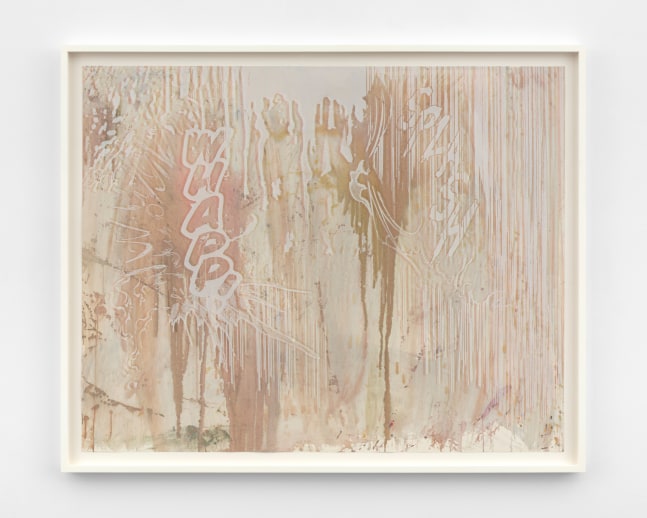 Christian Marclay Actions: Whapp! Splash (no. 3), 2013-2015 acrylic paint and silkscreen ink on Saunders Waterford White paper 40 x 50 in. (101.6 x 127 cm) frame: 43 3/4 x 53 3/4 x 2 in. (111.1 x 136.5 x 5.1 cm)