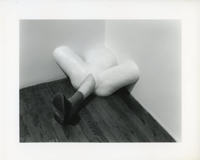 Robert Gober &quot;Man Coming Out of the Woman&quot; 1993-94 Beeswax, human haur, sock, leather show 12 1/2&quot; x 28 1/2&quot; x 34 1/2&quot;
