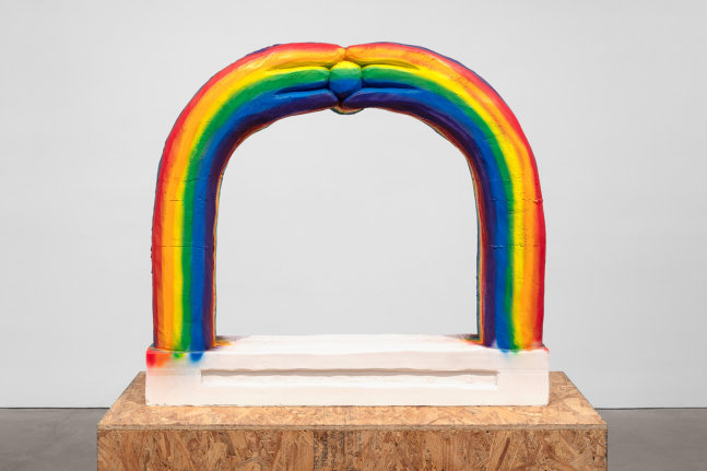 Justin Matherly
untitled, 2020
GFRG, synthetic spray paint
sculpture: 36 x 41 x 8 in. (91.4 x 104.1 x 20.3 cm)
pedestal: 32 1/2 x 20 x 48 in. (82.6 x 50.8 x 121.9 cm)
overall: 69 x 20 x 48 in. (175.3 x 50.8 x 121.9 cm)