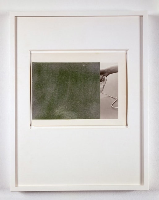 Rudolf Stingel "untitled (#5)" 1989 Oil and enamel on black and white photograph 7 5/8 x 9 5/8 in.