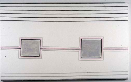 Dan Walsh "Blank" 1998 Acrylic on canvas 55" x 90"