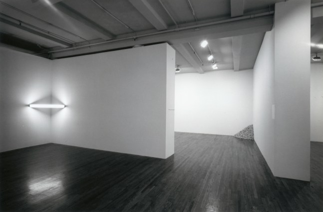 Installation view, Cornered, 155 Wooster Street, New York, June 9 - July 28, 1995. Photo: Geoffrey Clements.
