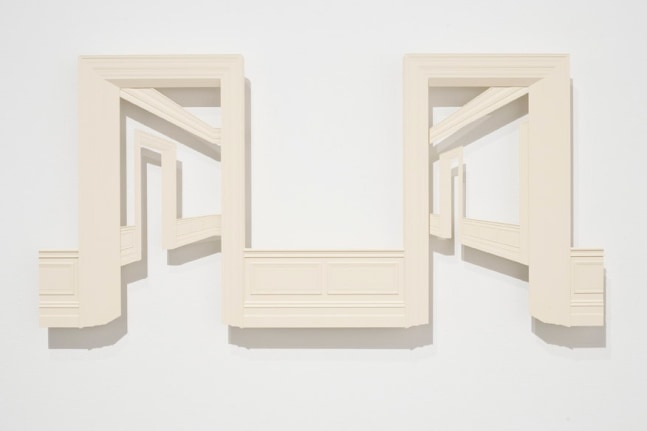 Walid Raad "Untitled Installation" 2018 Painted high density foam 25 x 50 1/8 x 1 in.