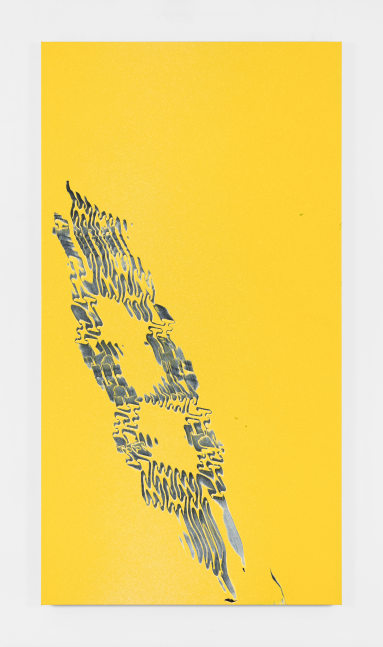Tauba Auerbach Grain - Peano Neume, 2018 acrylic on canvas 90 x 48 in. (228.6 x 121.9 cm)