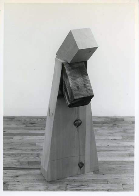 Joel Shapiro &quot;Untitled&quot; 1984 Burnt wood and pencil 37 3/4 x 14 x 11&quot;
