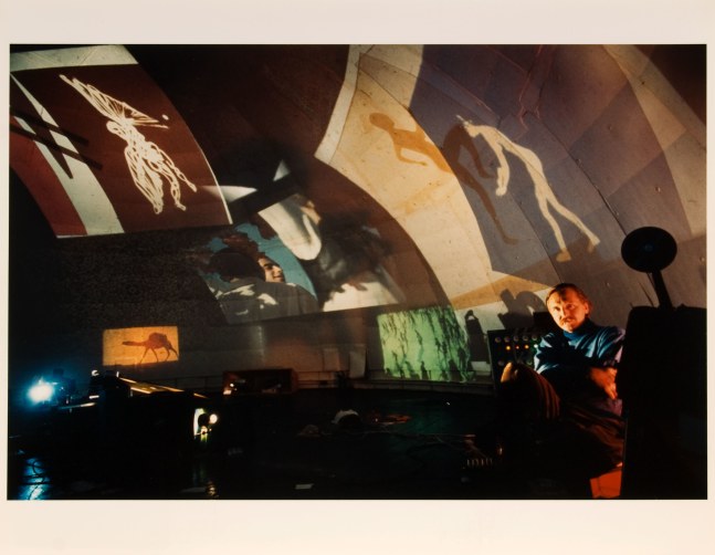 Peter Moore Stan VanDerBeek's Movie Drome, November 4, 1968 color photographic print image: 8 7/8 x 13 1/4 in. (22.5 x 33.7 cm) paper: 11 x 14 in. (27.9 x 35.6 cm) frame: 16 1/2 x 20 1/2 x 3/4 in. (41.9 x 52.1 x 1.9 cm)