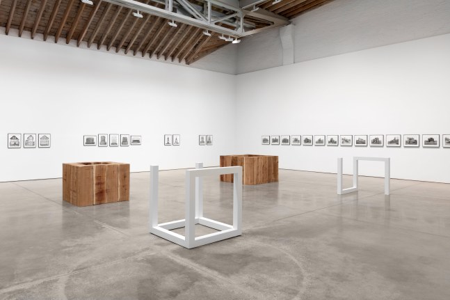 Installation view, Bernd and Hilla Becher: In Dialogue with Carl Andre and Sol LeWitt, March 31 – May 5, 2018