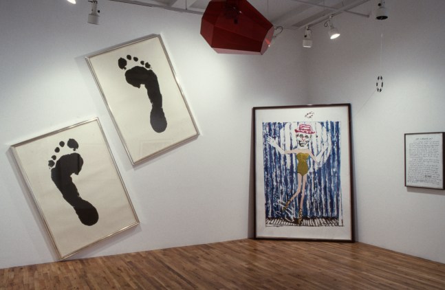 Installation view, Recent Prints Published by Gemini G.E.L, Paula Cooper Gallery, 155 Wooster Street, New York, September 4 - 27, 1986. © Jonathan Borofsky. Courtesy Paula Cooper Gallery, New York. Photo: D. James Dee.