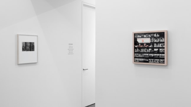 Installation view, Sophie Calle, Hans Haacke, Robert Grosvenor, Robert Gober, Christian Marclay, Carey Young, Photographs, March 26 – April 23, 2016