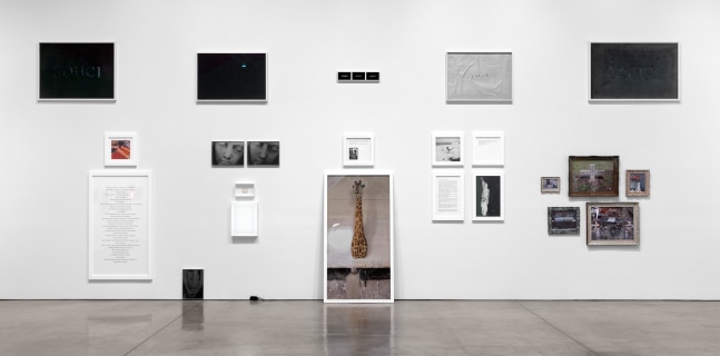 Installation view, Sophie Calle, Absence, October 18 – November 16, 2013