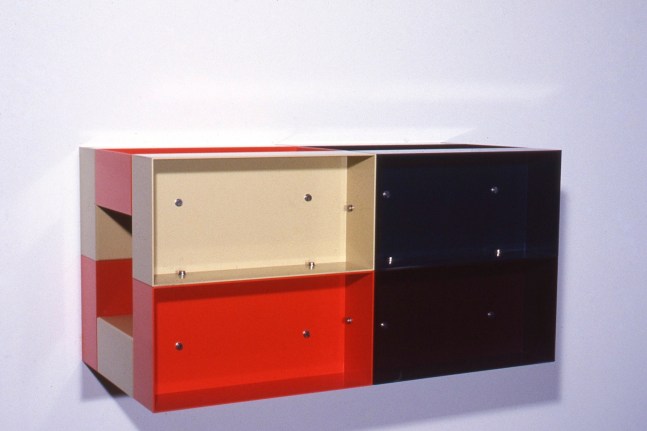 Donald Judd &quot;Untitled&quot; 1968-85 Clear anodized aluminum and plexiglass 48&quot; x 108&quot; x 61&quot;