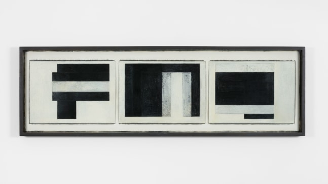 David Novros Large Drawing for Lent, 1974 Paint, chalk, crayon, paint on paper, mounted on board 33 x 99 in. (83.8 x 251.5 cm)