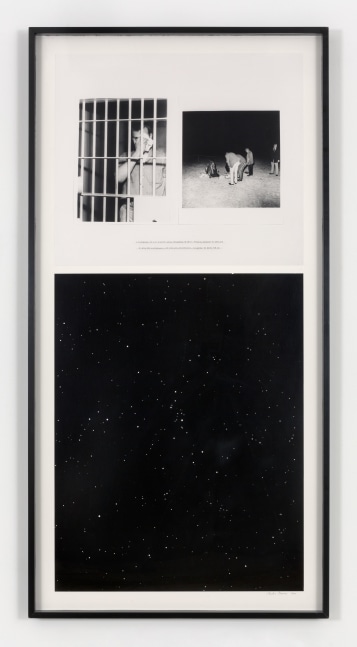 Charles Gaines NIGHT/CRIMES: Perseus, 1994 photographs, silkscreened text on paper frame: 73 1/4 x 37 1/4 in. (186.1 x 94.6 cm)