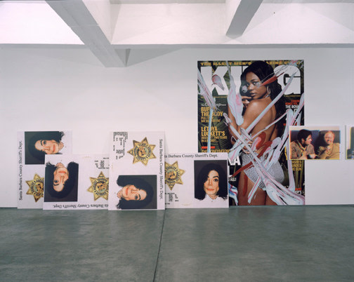 Installation view, Kelley Walker, Paula Cooper Gallery, 521 W 21st Street, New York. February 25 - March 25, 2005. © Kelley Walker. Courtesy Paula Cooper Gallery. New York.