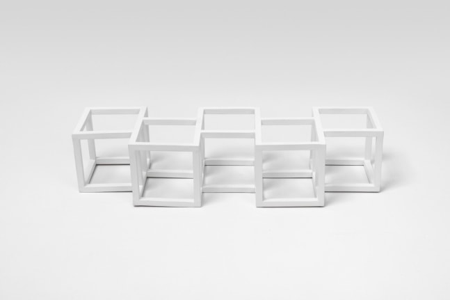 Sol LeWitt Untitled, 1971 painted wood 5 1/4 x 7 3/4 x 24 1/2 in. (13.3 x 19.7 x 62.2 cm)