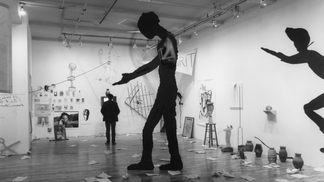 Installation view, Jonathan Borofsky, Paula Cooper Gallery, 155 Wooster Street, New York, October 18 - November 15 1980. © Jonathan Borofsky. Courtesy Paula Cooper Gallery, New York. Photo: Geoffrey Clements.