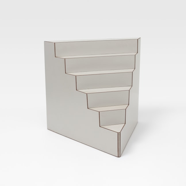 Douglas Huebler Untitled, c. 1965-66 Formica on a plywood understructure 14 1/2 x 15 1/2 x 15 1/2 in. (36.8 x 39.4 x 39.4 cm)