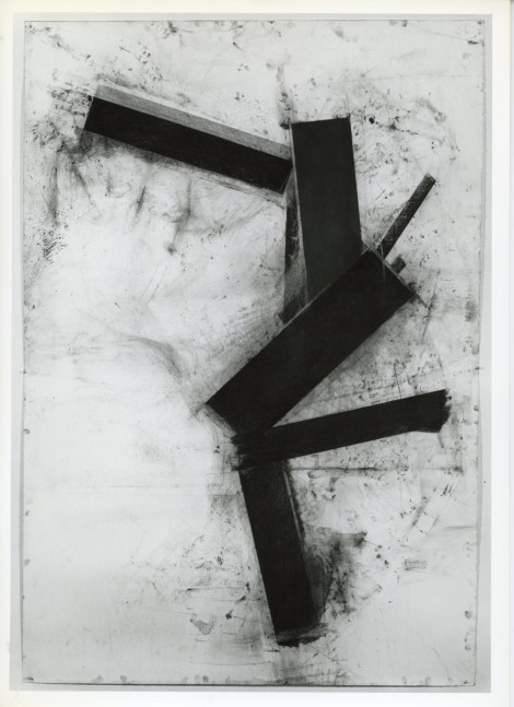 Joel Shapiro &quot;Untitled&quot; 1988 Charcoal and chalk on paper 88&quot; x 60&quot;