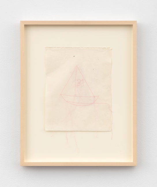 Joel Shapiro untitled, circa 1972 thread on paper