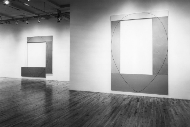 Installation view, Frame Paintings 1983-84, Paula Cooper Gallery, 155 Wooster Street, New York, April 91 - May 17, 1984. Photo: Geoffrey Clements.