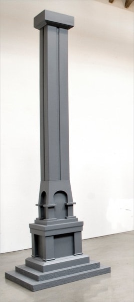 Sam Durant "Battle of Stillman's Run Monument (from Proposal for White and Indian Dead Monument Transpositions, Washington D.C." 2005 MDF, fiberglass, foam, enamel, acrylic basswood, balsa wood, birch veneer, copper 158 x 80 x 80 in.