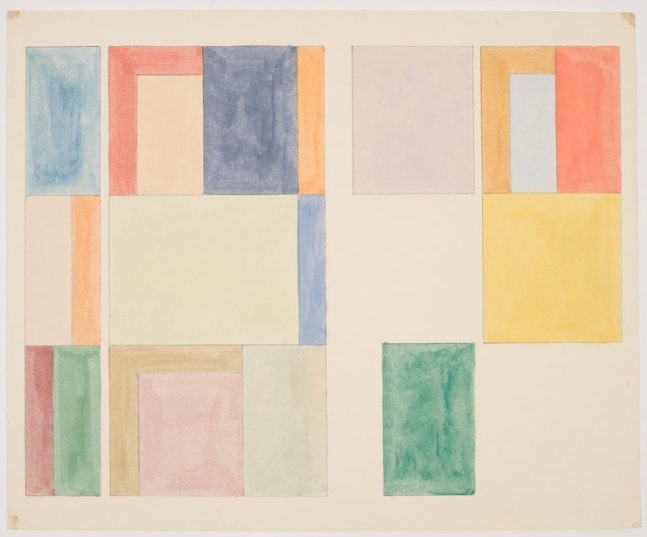 David Novros "Untitled" 1969 Oil on paper 14 x 17 in.