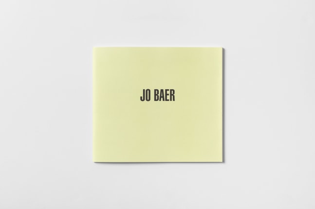 Jo Baer Cover