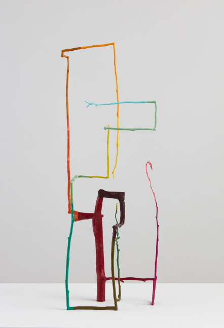Evan Holloway Then as Now, 2016 bronze, oil, enamel 40 3/4 x 15 x 12 in. (103.5 x 38.1 x 30.5 cm)