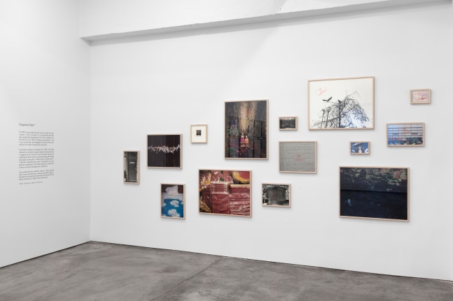 Installation view, Sophie Calle, Bruce Conner, Paul Pfeiffer, Documents & Recitations, October 26, 2019 – February 6, 2020