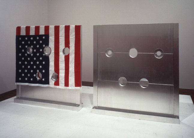Installation view, Cady Noland, Paula Cooper Gallery, 155 Wooster Street, New York, March 26 - April 23, 1994. Photo: D. James Dee.
