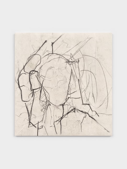 Beatrice Caracciolo The Blind (heads) 23, 2023 pigment and charcoal on Arches paper mounted on canvas 45 x 42 in. (114.3 x 106.7 cm)