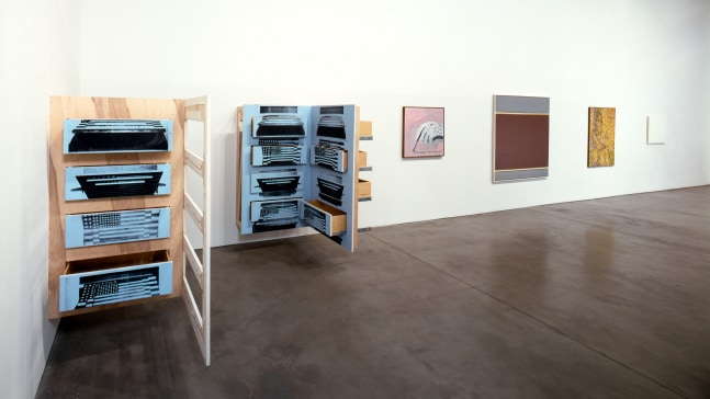 Installation view, From the Observatory, Paula Cooper Gallery, 534 W 21st Street, New York. March 16 - April 20, 2002. Photo: Tom Powel.