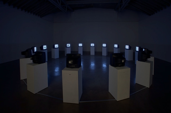 Installation view, Shake Rattle and Roll (fluxmix), Paula Cooper Gallery, 534 W 21st Street, January 8 - February 7, 2005. Photo: Tom Powel.