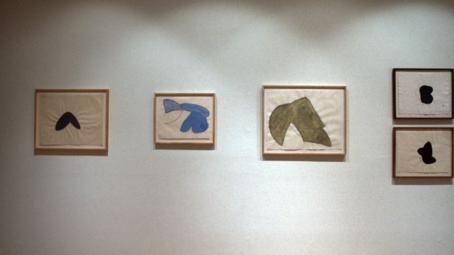 Installation view, Gouaches, Paula Cooper Gallery, 155 Wooster Street, New York, March 22 - April 14 1984. © 2025 Joel Shapiro / Artists Rights Society (ARS), New York. Courtesy Paula Cooper Gallery, New York. Photo: Geoffrey Clements.