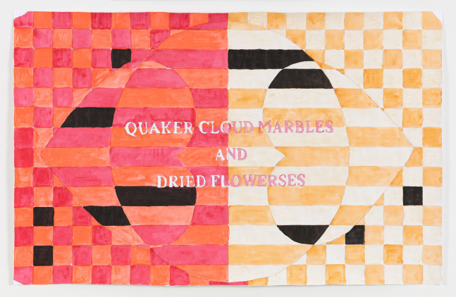 Ben Estes Heart Poems (Quaker cloud marbles), 2017 pencil and acrylic on paper 28 x 42 in. (71.1 x 106.7 cm)