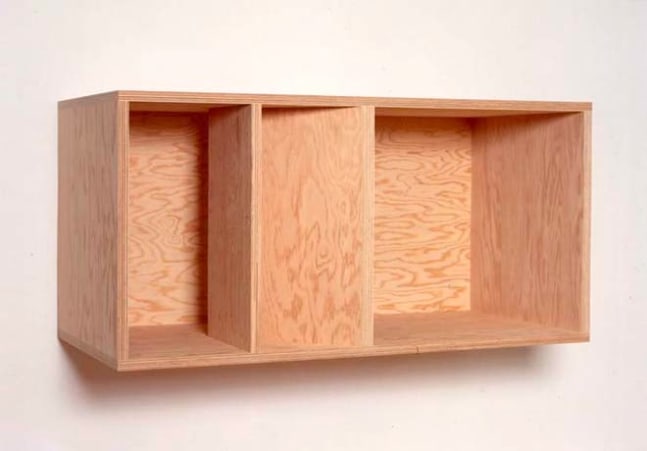 Donald Judd "Untitled" 1989 Douglas fir plywood 19 5/8 x 39 3/8 x 19 5/8 in.