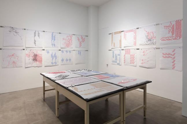 Installation view, Tauba Auerbach, A BROKEN STREAM, November 10 – December 15, 2018