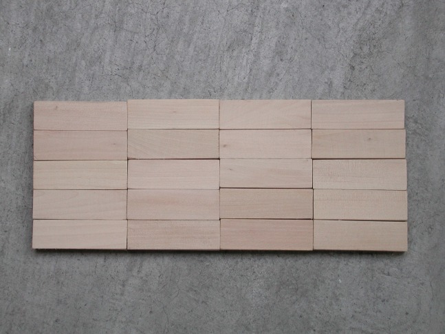 Carl Andre "5H x 4S Isolign" 2000 Wood 9/16 x 5 x 12"