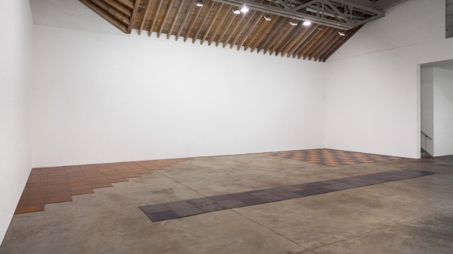 Installation view, Prospective Retrospective, Paula Cooper Gallery, 534 W 21st Street, New York, © 2025 Carl Andre / Artists Rights Society (ARS), New York. Courtesy Paula Cooper Gallery, New York. Photo: Adam Reich.