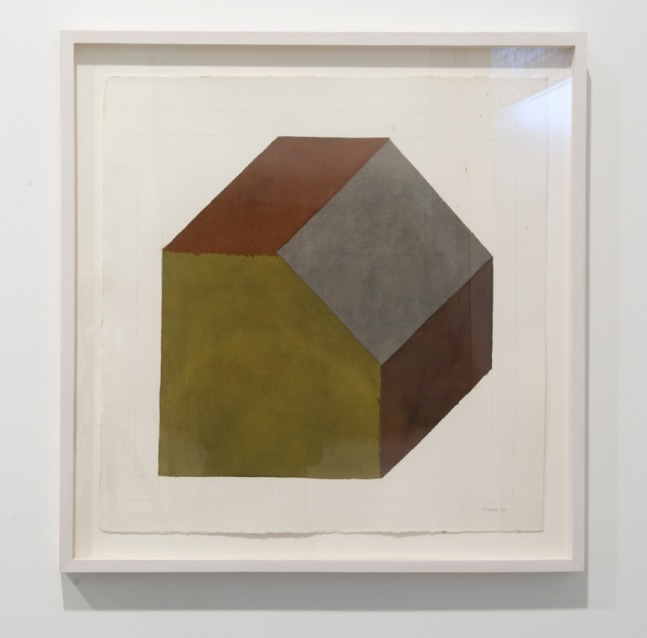 Sol LeWitt "Form Derived from a cube" 1985 Gouache on paper 22 x 22 in.