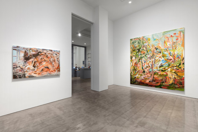 Installation view, Cecily Brown, October 15 – November 21, 2020