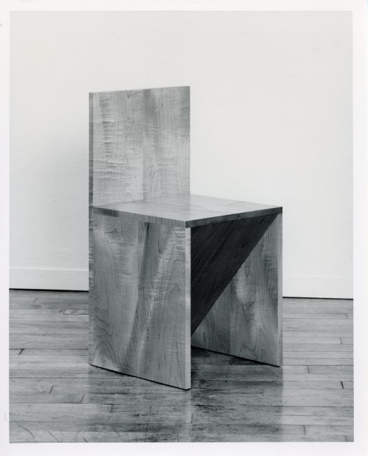 Donald Judd &quot;Side Chair&quot; 1987 Curly maple/oil finish 30&quot; x 15&quot; x 15&quot;