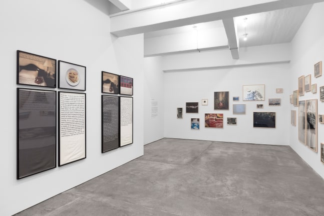 Installation view, Sophie Calle, Bruce Conner, Paul Pfeiffer, Documents & Recitations, October 26, 2019 – February 6, 2020
