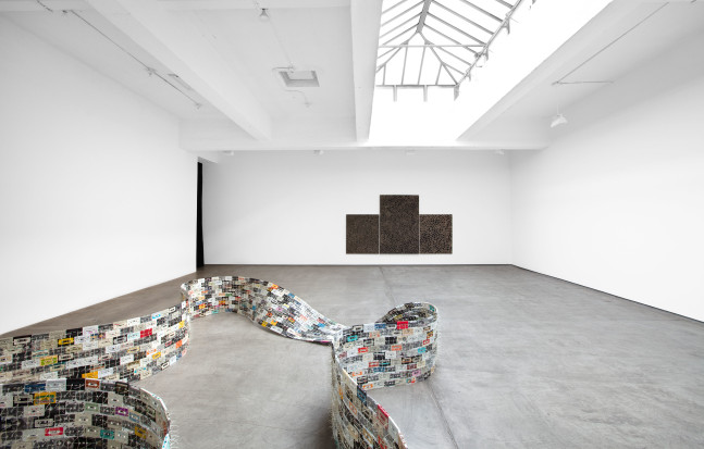Installation view, Bruce Conner, Yayoi Kusama, Christian Marclay, Accumulations, November 5 – December 23, 2011