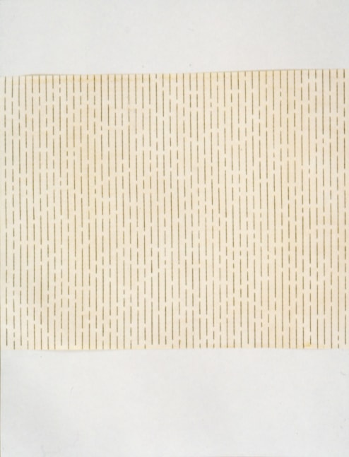 Carl Andre &quot;Untitled&quot; 1963 Typewriter ink on paper, collaged 11&quot; x 8 1/2&quot;
