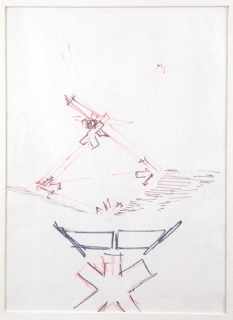 Mark di Suvero "Untitled" 1971 Colored marker on paper 21 x 16 7/8 in.