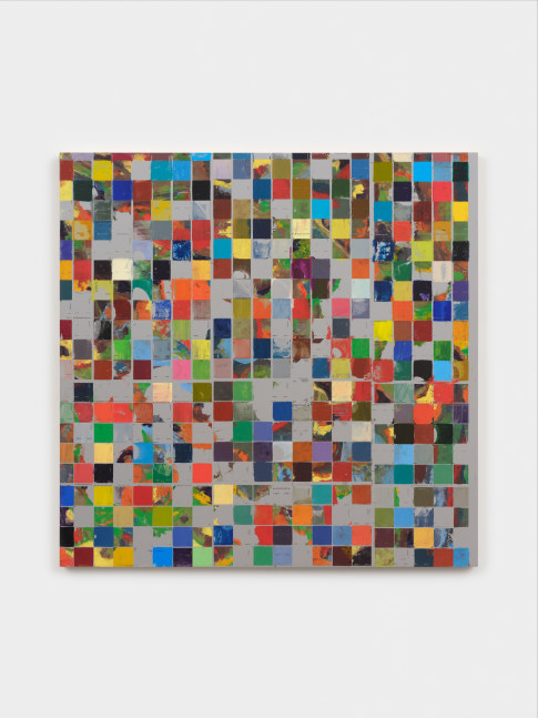 Kelley Walker
[the color chips\the large glass\ life with mammals], 11/15/2023
oil paint on plywood panel
42 x 42 1/2 x 2 in. (106.7 x 108 x 5.1 cm)
signed, dated and titled on verso
